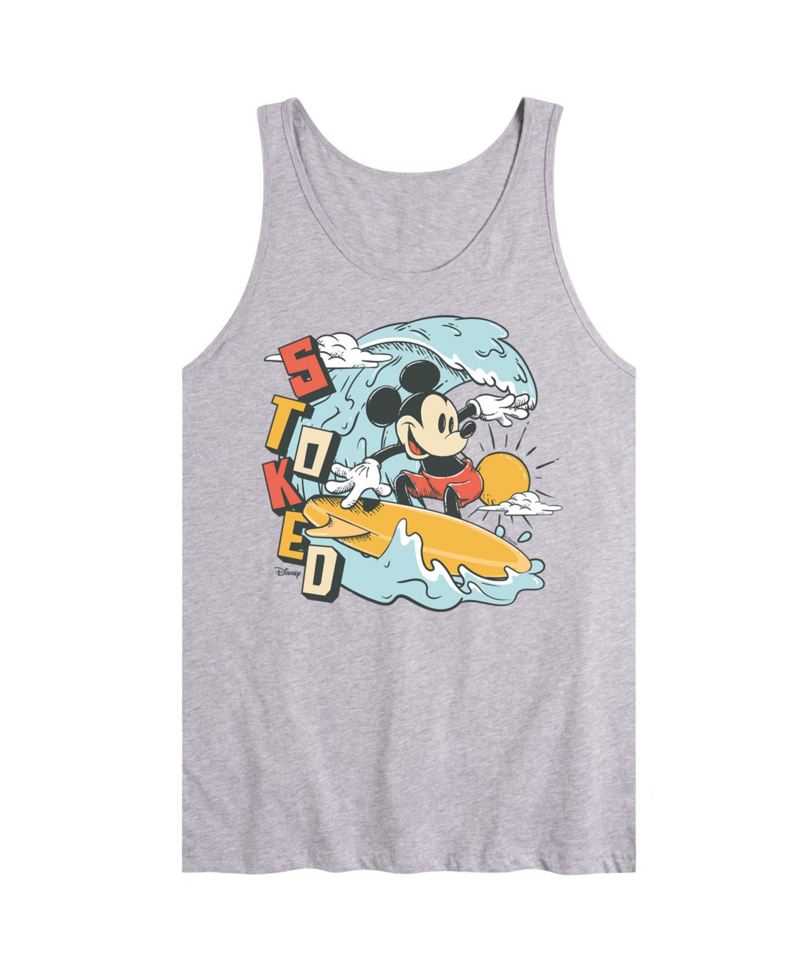 AIRWAVES Men's Disney Mickey Surf Stoked Sleeveless Tank Top
