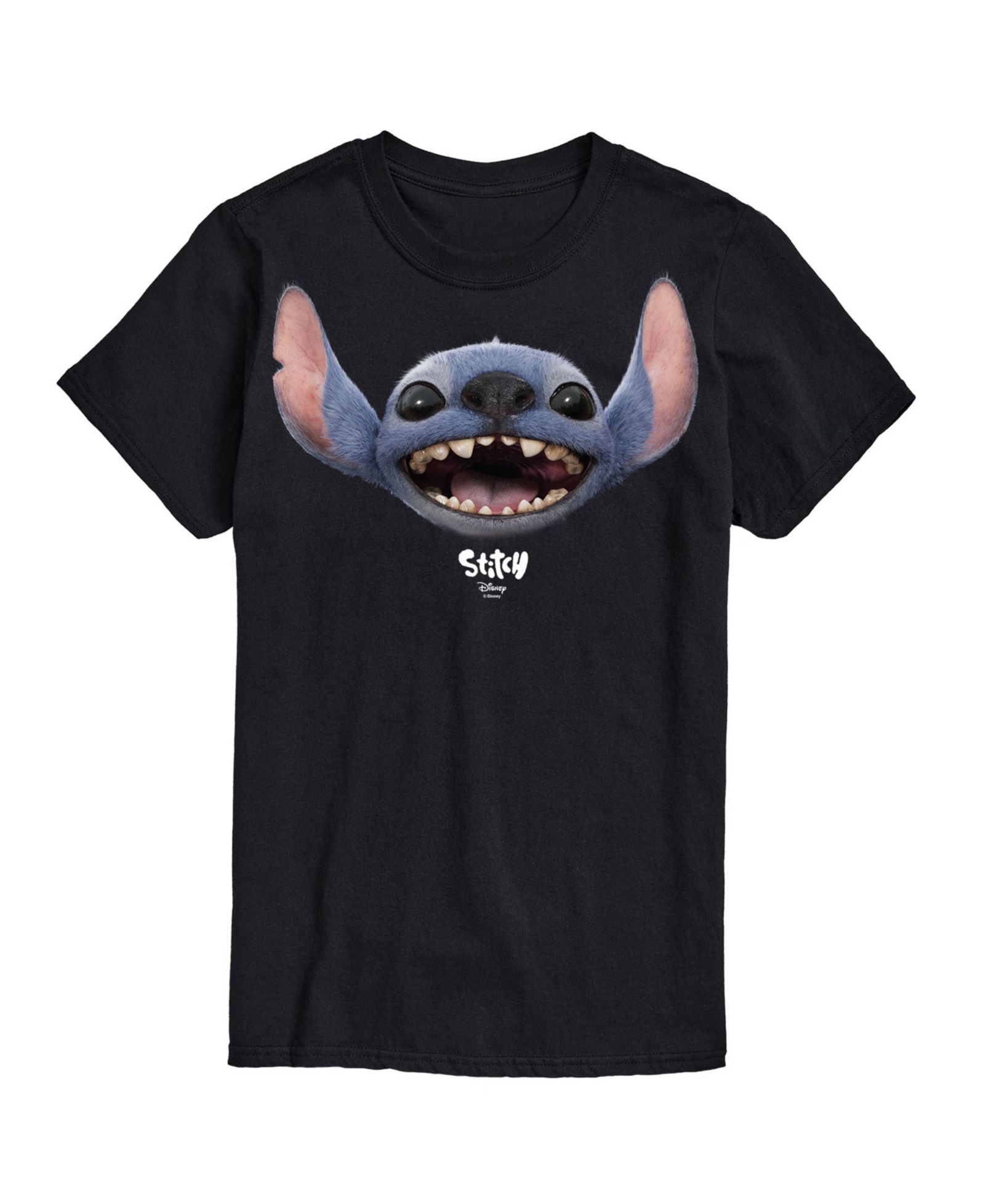 AIRWAVES Men's Lilo and Stitch Live Action Stitch Face Short Sleeve T-Shirt