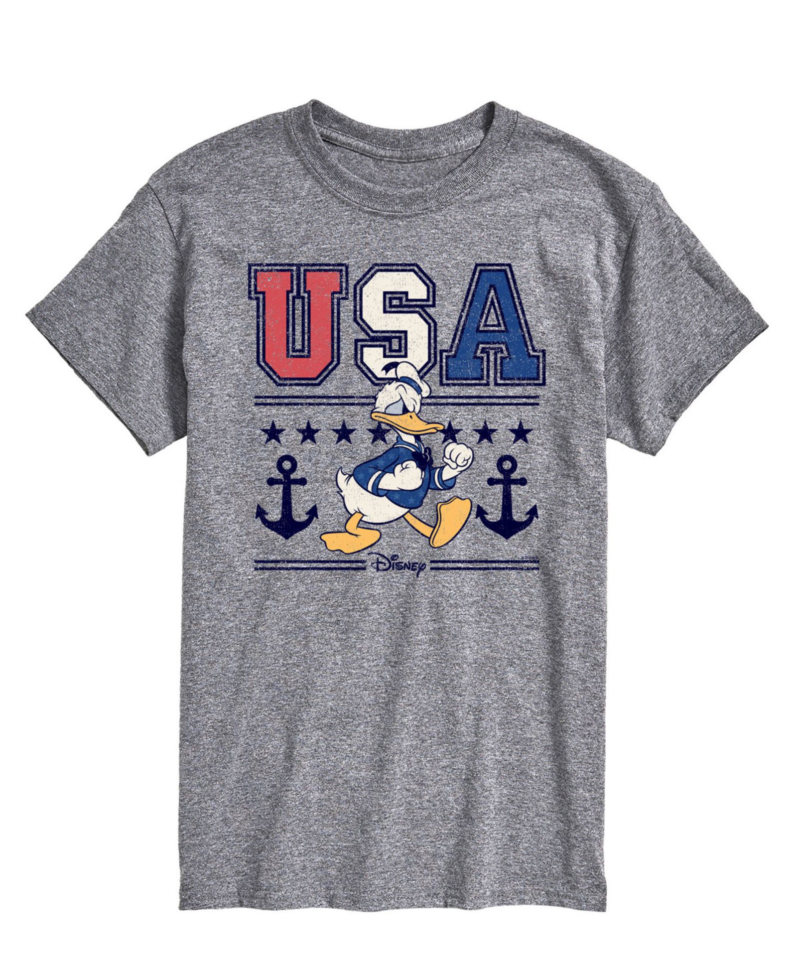 AIRWAVES Men's Disney Donald Duck USA Short Sleeve T-Shirt