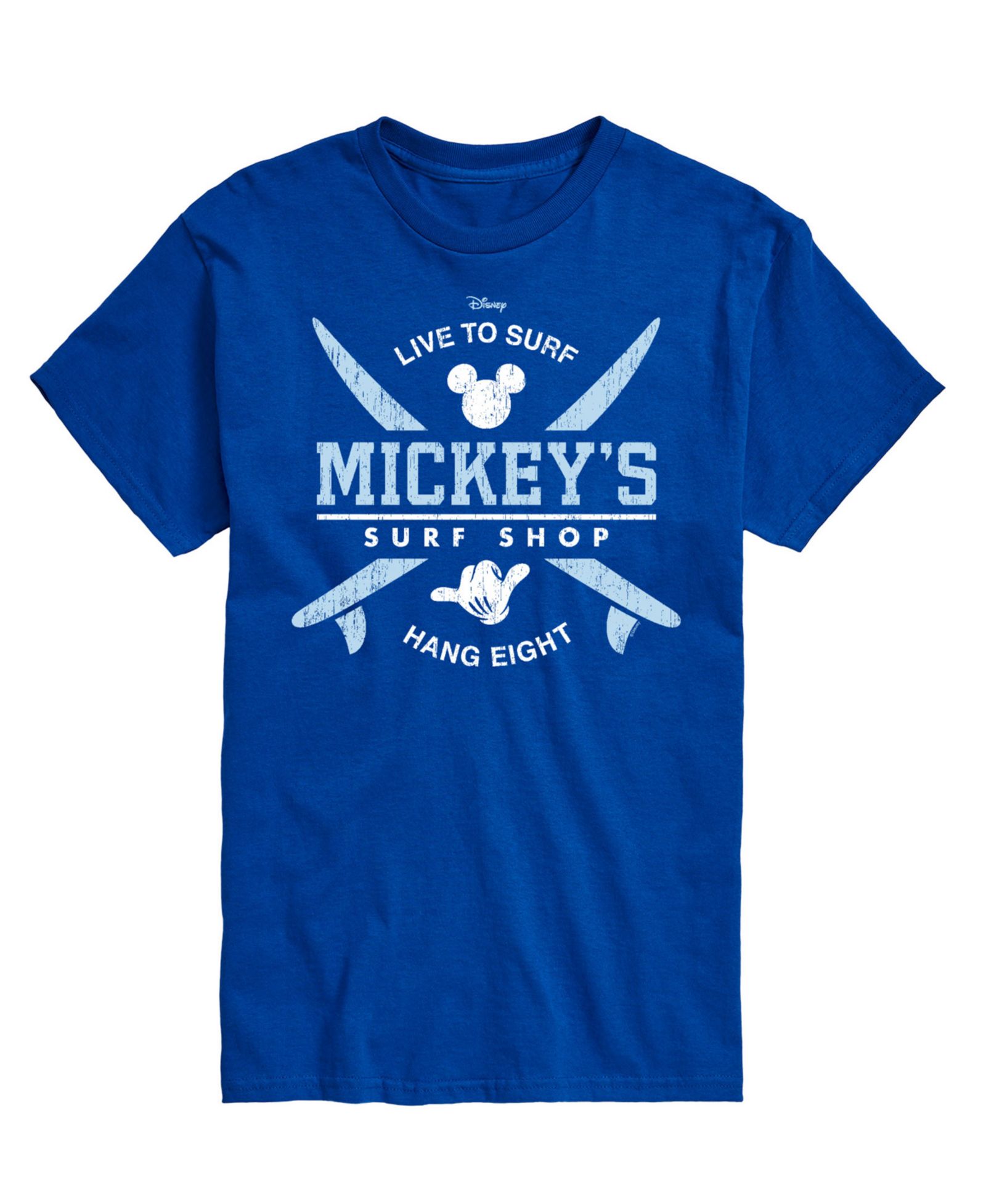 AIRWAVES Men's Disney Mickey's Surf Shop Short Sleeve T-Shirt