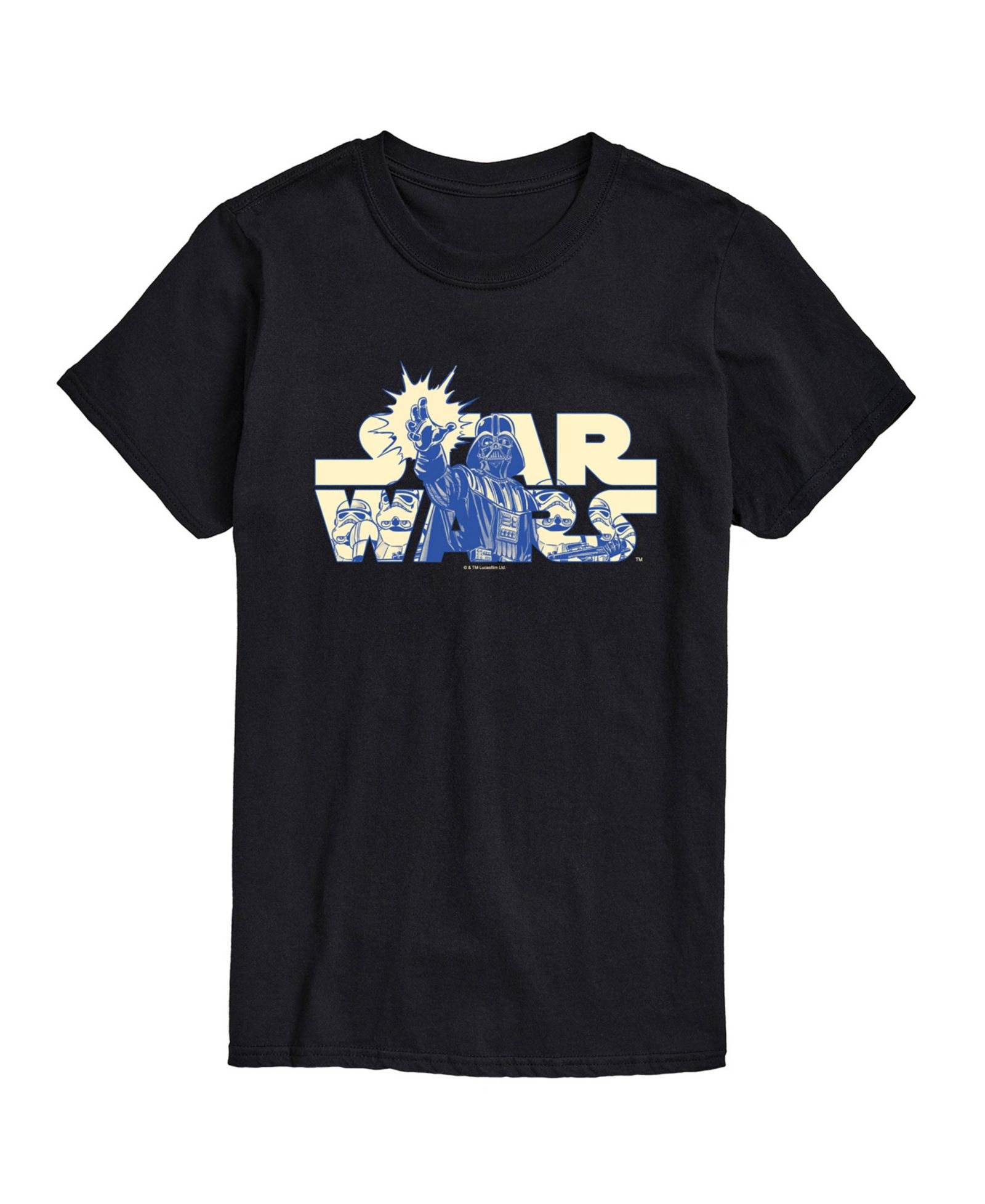 AIRWAVES Men's Star Wars Darth Vadar Logo Short Sleeve T-Shirt