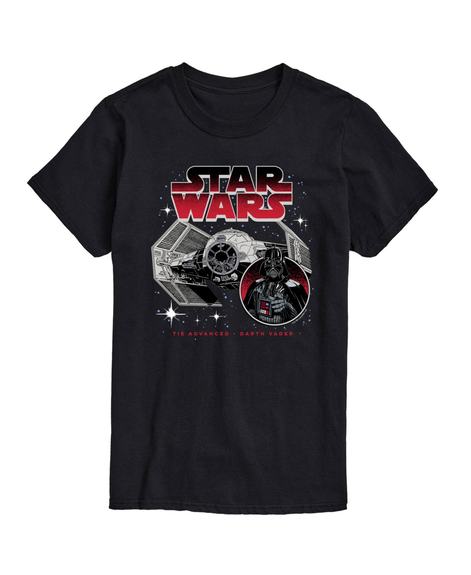 AIRWAVES Men's Star Wars Darth Vadar Ship Short Sleeve T-Shirt
