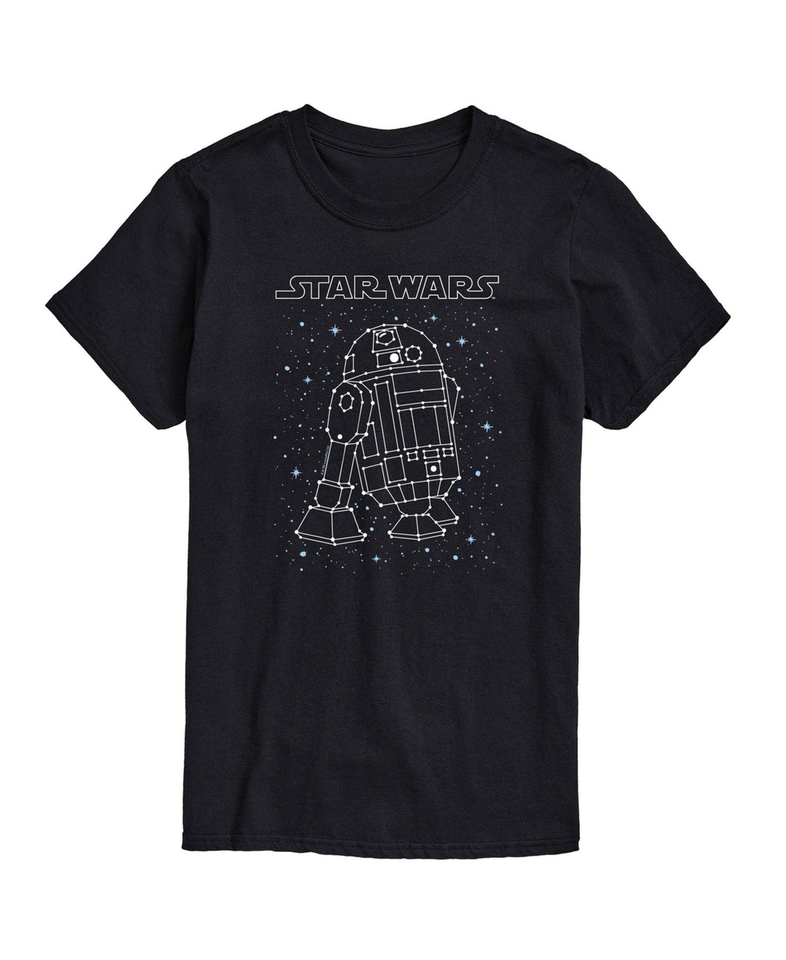 AIRWAVES Men's Star Wars Droid Galaxy Stars Short Sleeve T-Shirt