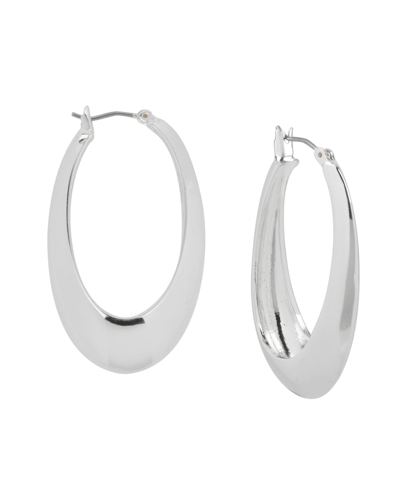Серьги-кольца Robert Lee Morris Soho Silver Sculptural Oval Hoop