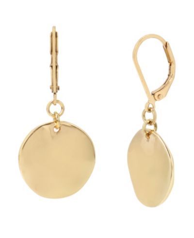 Серьги-подвески Robert Lee Morris Soho Gold Disc Drop