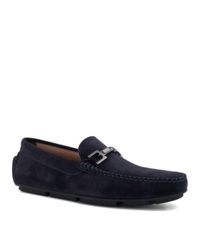 Navy suede