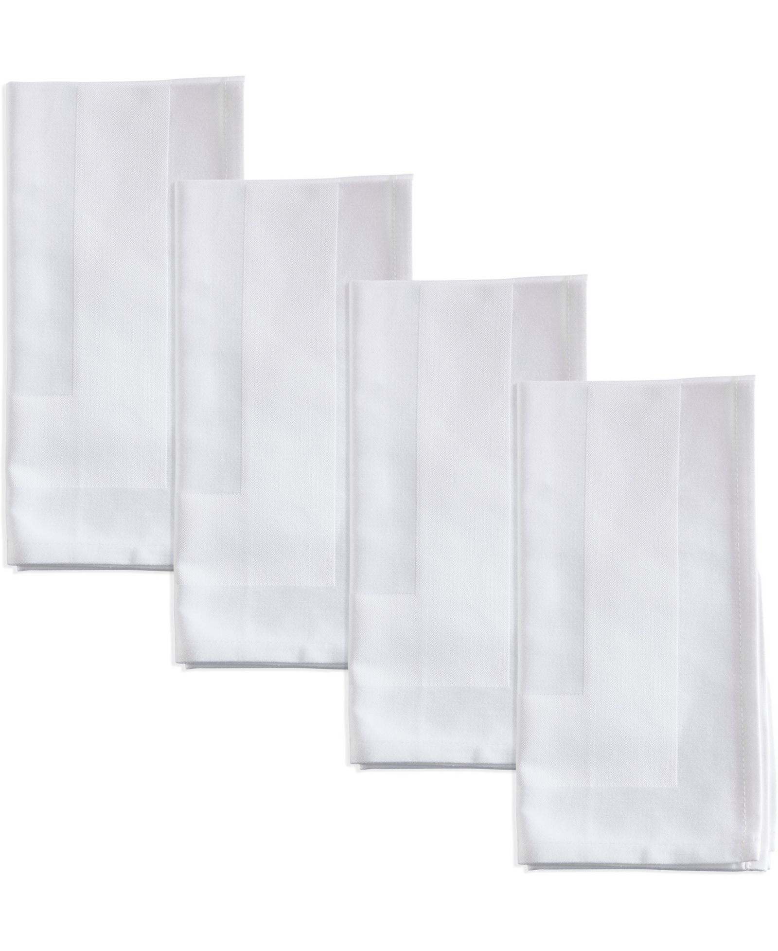 Saro Lifestyle Satin Trimmed Damask Cotton Napkins, 20" x 20"