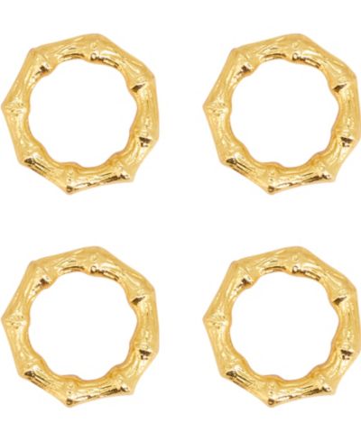 Saro Lifestyle Sleek Aluminum Napkin Rings, Set of 4