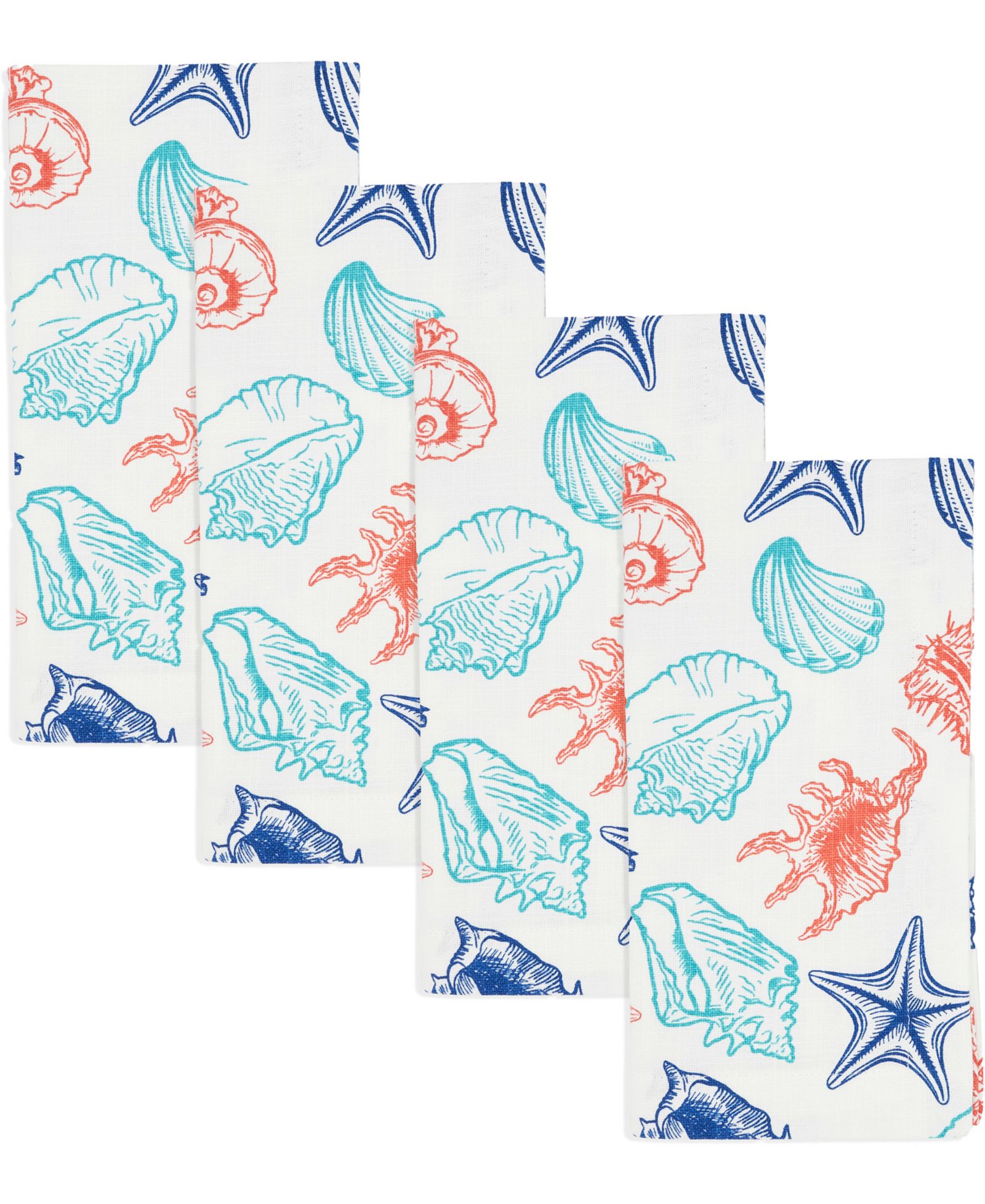 Хлопковые салфетки Saro Lifestyle Ocean Breeze Sea Shells, 20" x 20"