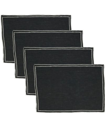 Saro Lifestyle Double Line Embroidered Placemats, 14" x 20"