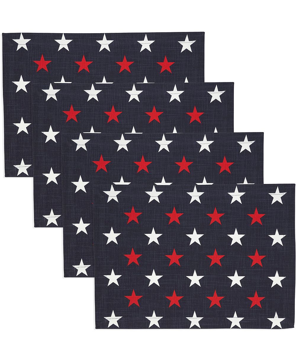 Подставки Saro Lifestyle Patriotic Americana Cotton Stars 14" x 20"