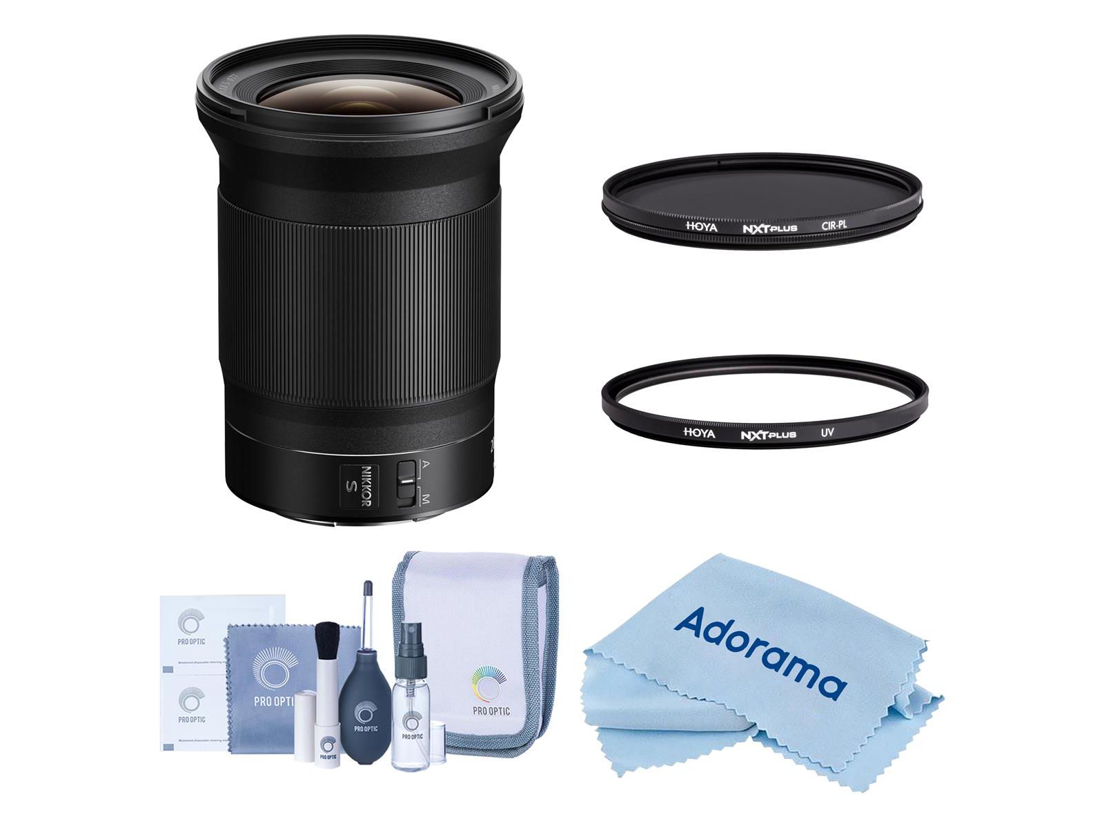 Nikon NIKKOR Z 20mm f/1.8 S Lens, Bundle with Hoya 77mm UV and CPL Filters