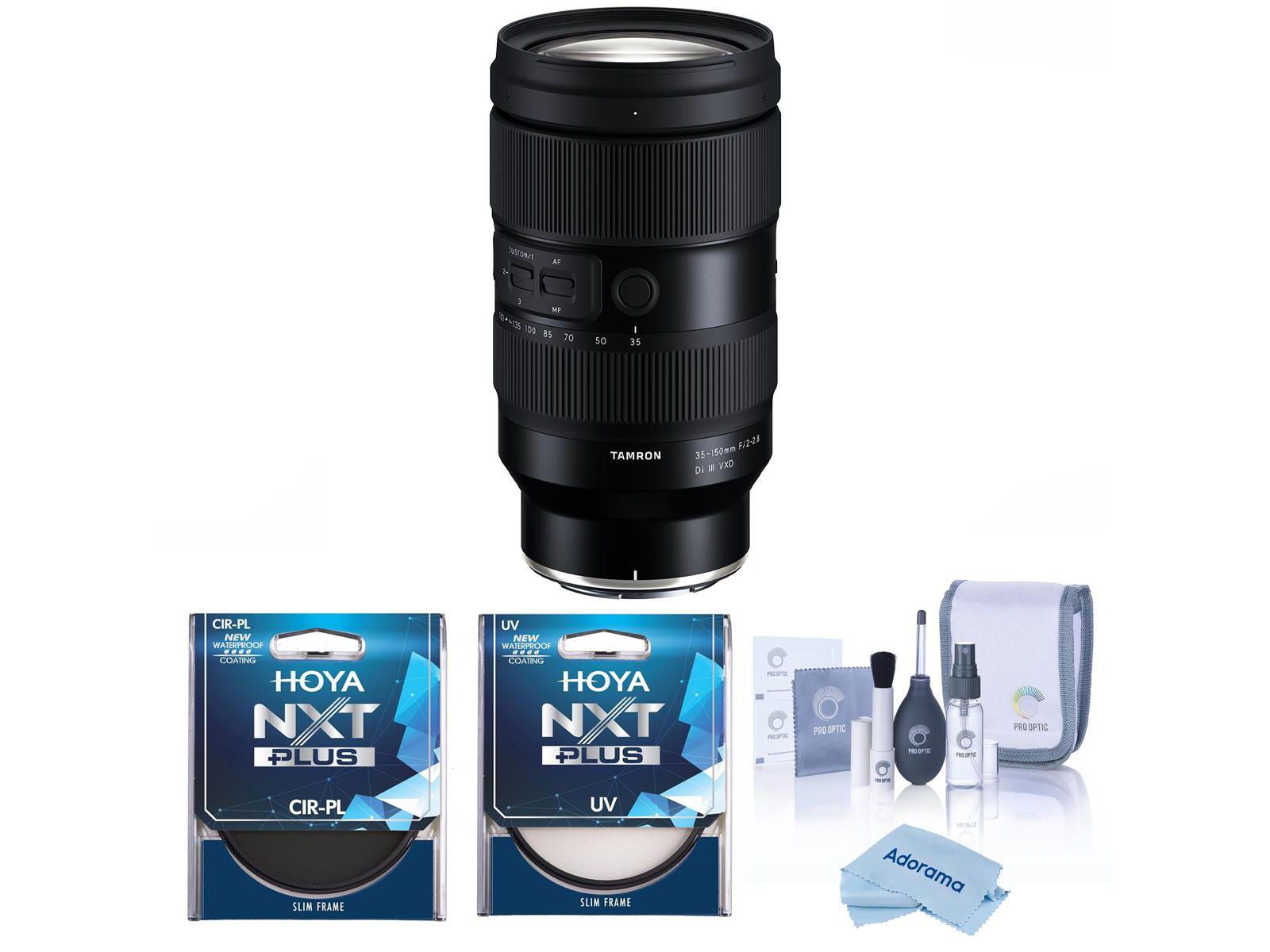 Объектив Tamron 35-150mm f/2-2.8 Di III VXD для Nikon Z с фильтрами Hoya 82mm UV и CPL и набором для чистки