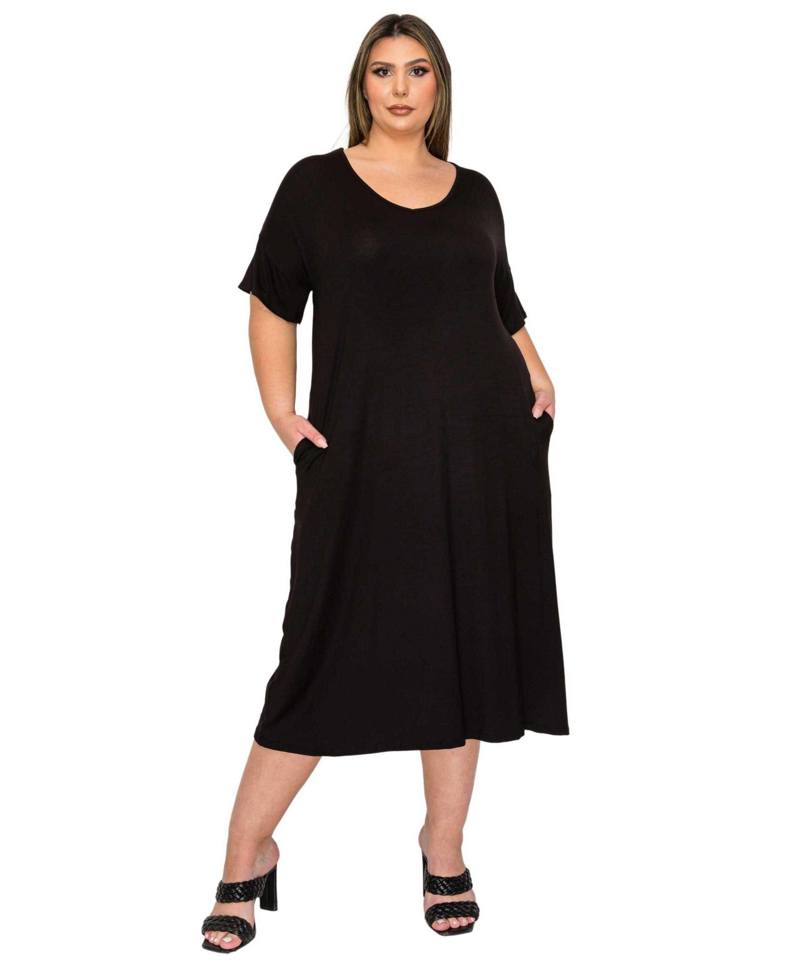 Платье миди L I V D Plus Size Olivia Pocket