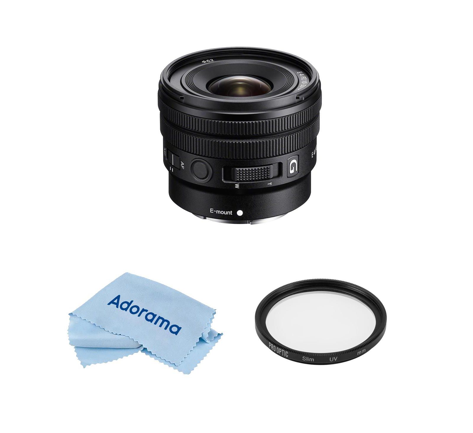 Sony E 10-20mm f/4 Pz G Ultra-wide-angle Power Zoom Lens Bundle for Sony E-Mount