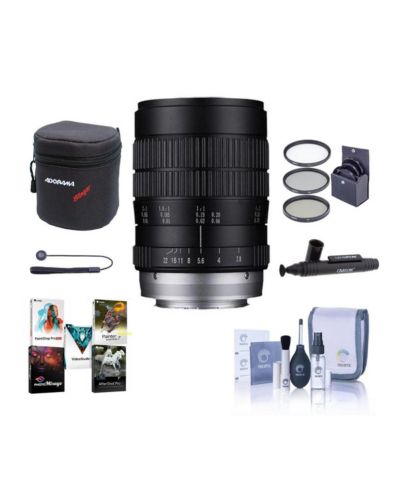 Ультра макро объектив Venus Laowa 60mm f/2.8 для Canon EF, комплект с фильтром ProOptic 62mm, набором для чистки и чехлом