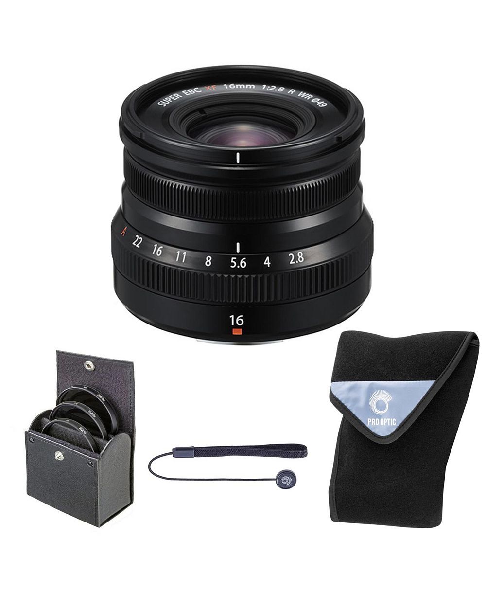 Объектив Fujifilm XF 16mm f/2.8 R WR Black + Filter Kit + Lens Wrap