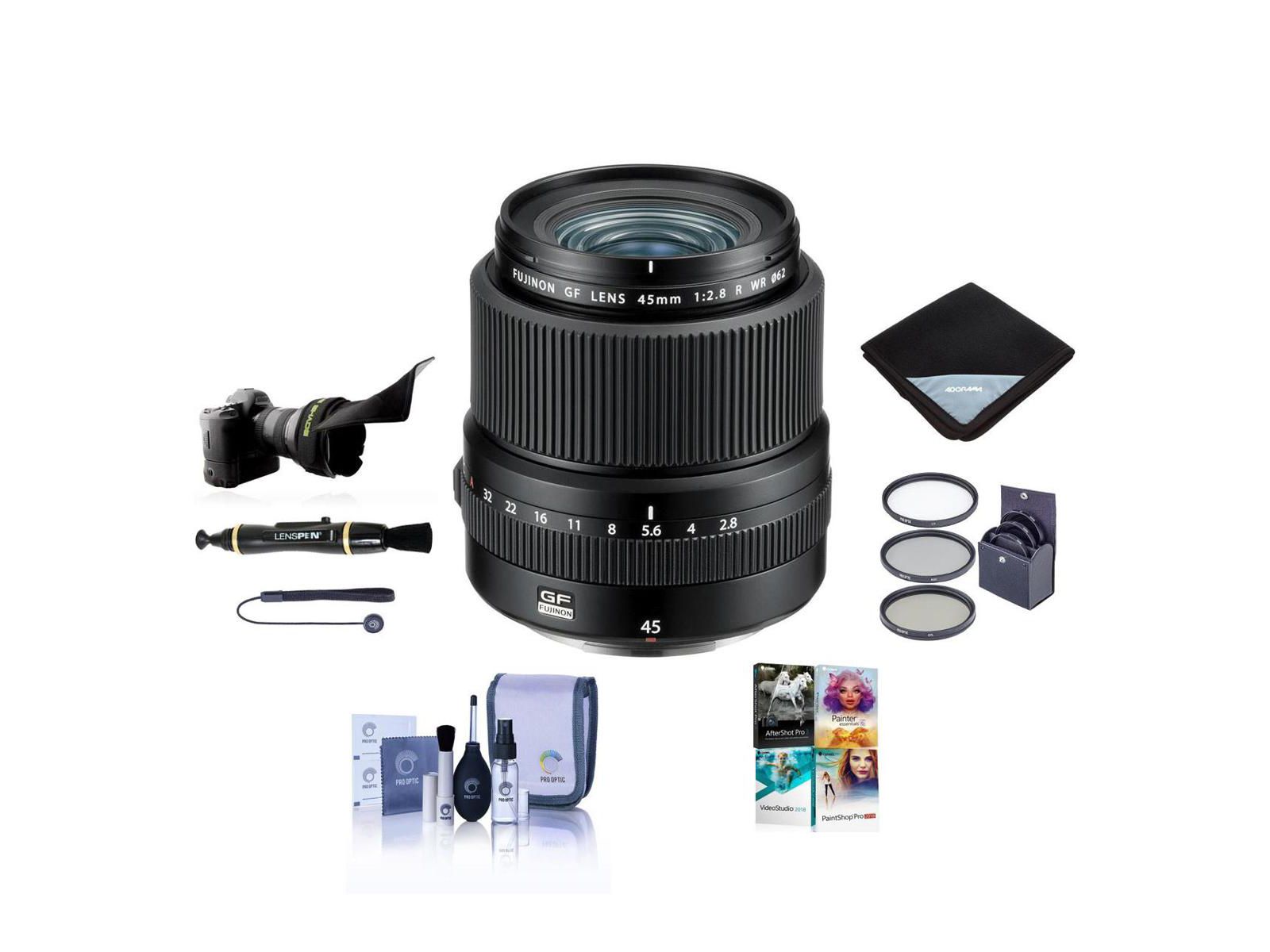 Fujifilm GF 45mm f/2.8 R WR Lens with Free PC Software  Accessories Kit