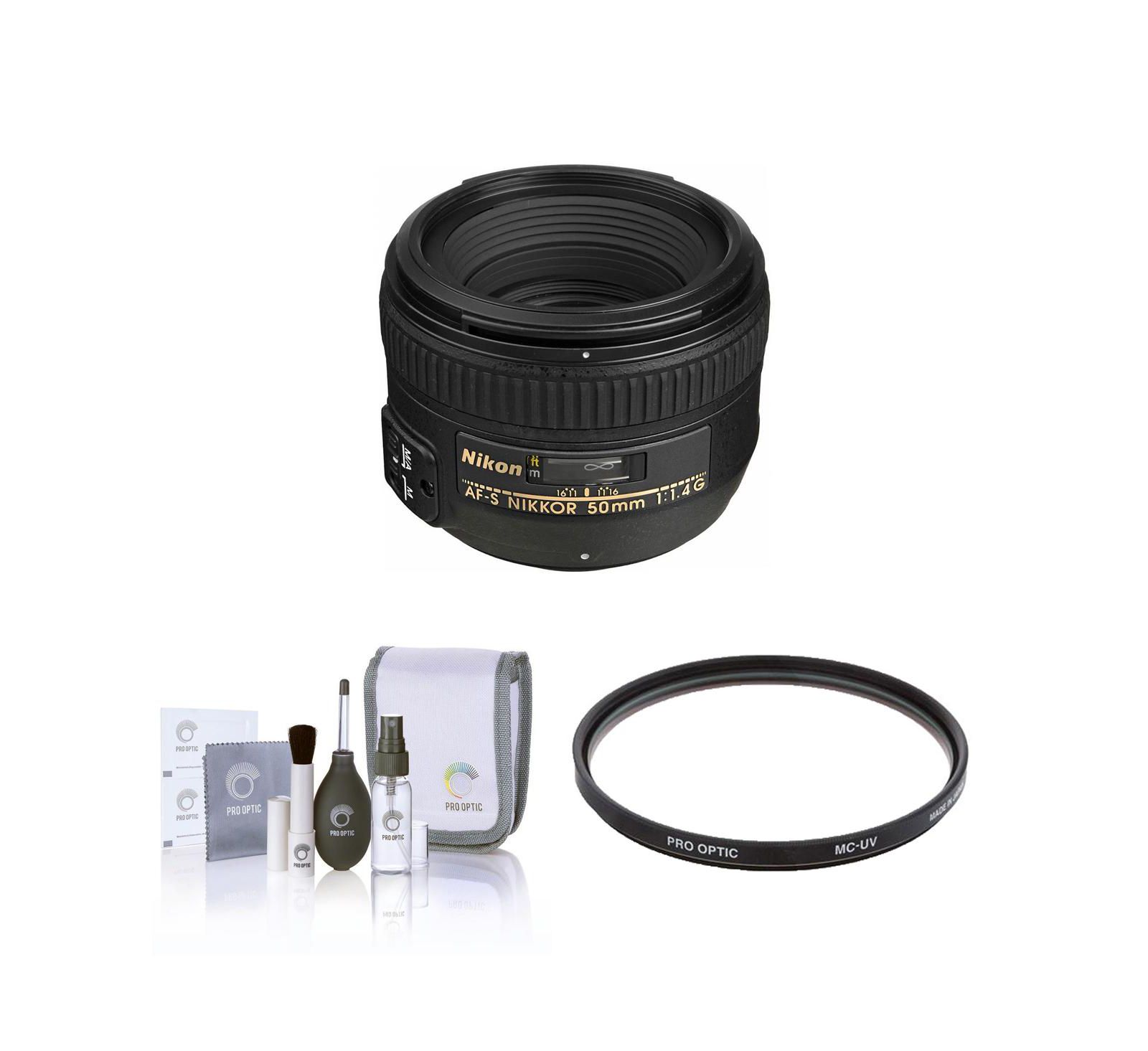 Nikon 50mm f/1.4G AF-S NIKKOR Lens with Accessories Kit