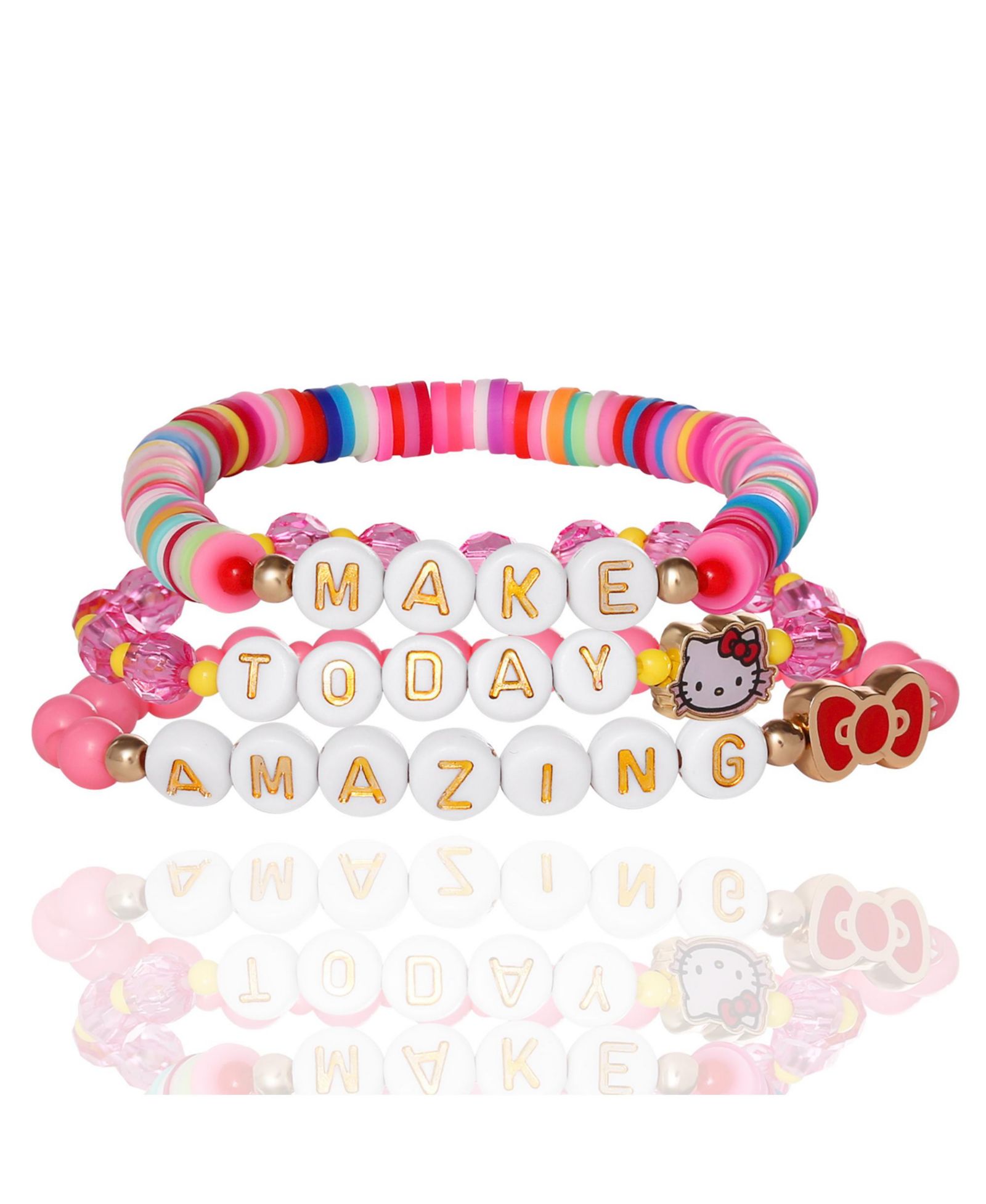 SALLY Hello Kitty набор из 3 браслетов, официальная лицензия, бисерные браслеты Sanrio