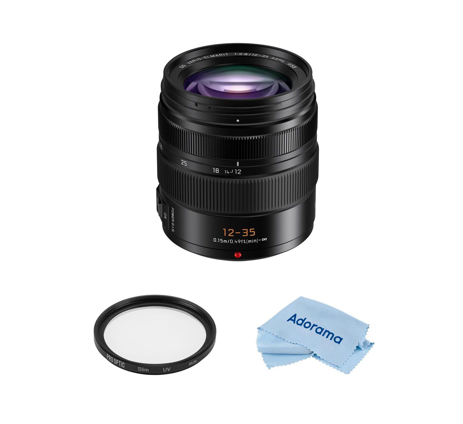 Объектив Panasonic LUMIX G X Leica DG Vario-Elmarit 12-35mm f/2.8 асферический для Micro Four Thirds в комплекте с 58-мм многослойным UV-фильтром Slim