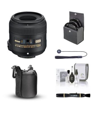 Nikon 40mm f/2.8G DX AF-S Micro NIKKOR объектив, комплект с набором фильтров ProOptic 52mm, чехлом для объектива, средством для чистки, набором для чистки и шнурком для крышки объектива