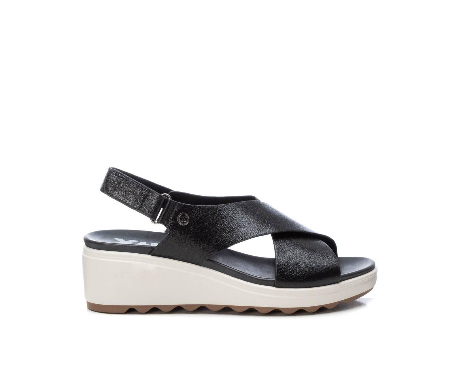 XTI Women's Cross Strap Wedge Sandals