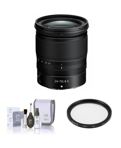 Nikon NIKKOR Z 24-70mm f/4 S Lens Bundle с UV Filter и Cleaning Kit