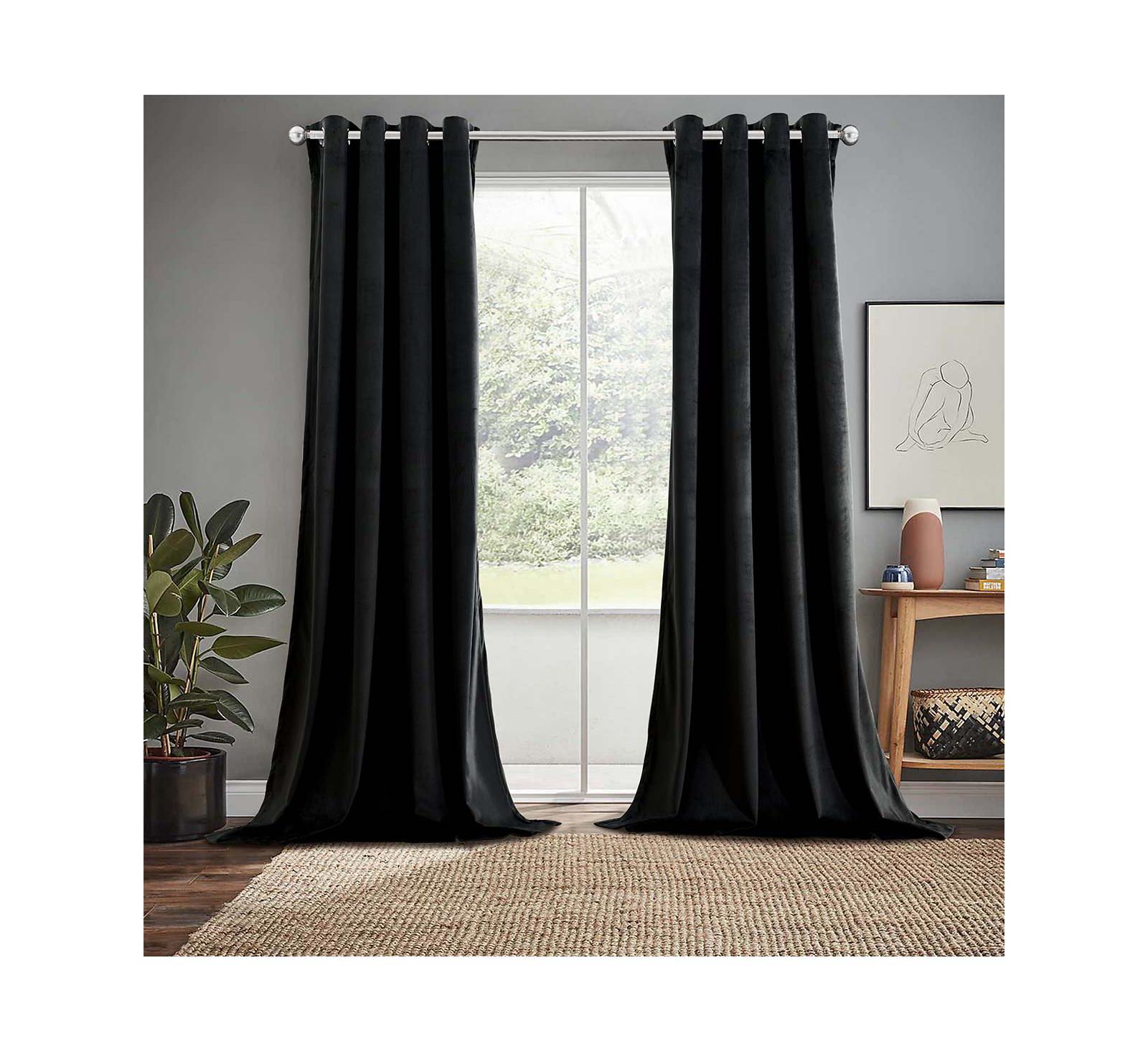 Тяжелые бархатные портьеры Egyptian Linens с люверсами