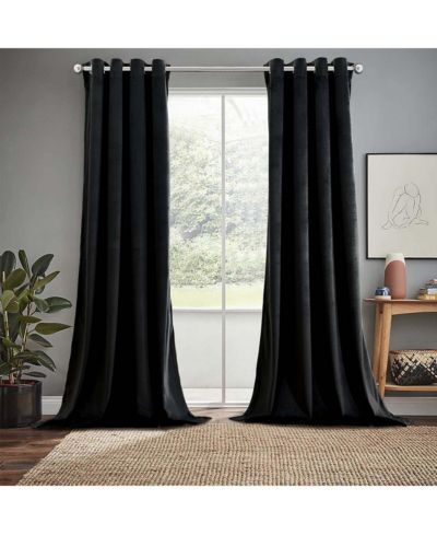 Egyptian Linens Heavyweight Velvet Grommet Curtain Panels