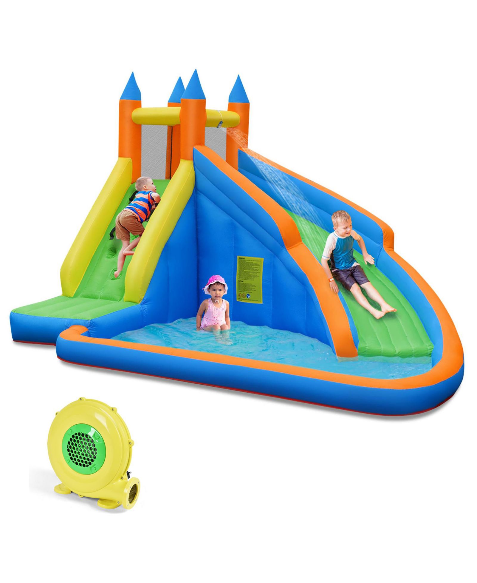 Надувной водный аттракцион Mighty Bounce House Splash Pool с 550W