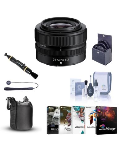 Nikon NIKKOR Z 24-50mm f/4-6.3 объектив, комплект с видеофильтром Bower 52mm, ПО, чехлом и набором для чистки