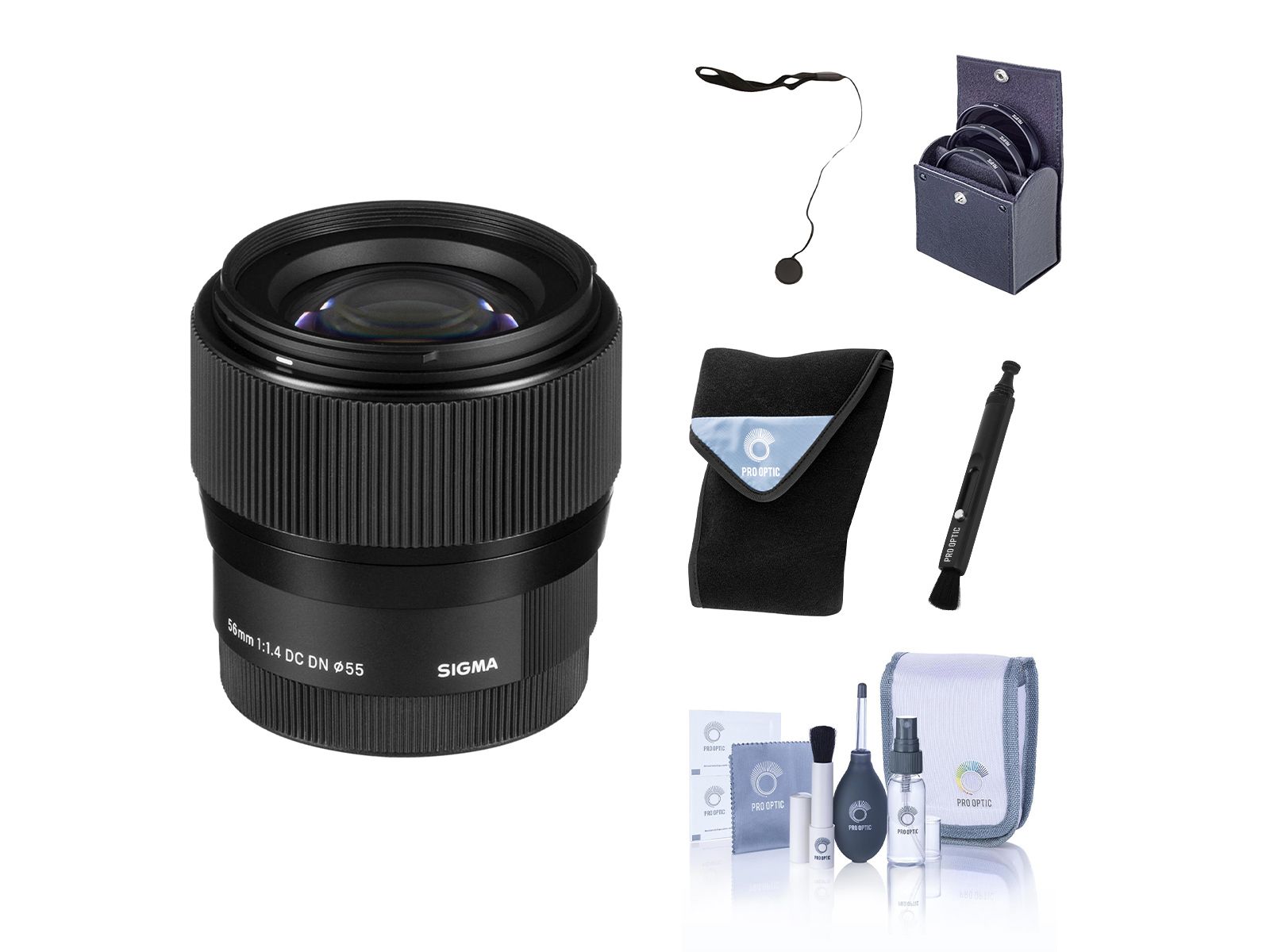 Sigma объектив 56mm f/1.4 DC DN Contemporary для L Mount с комплектом фильтров ProOptic 55mm