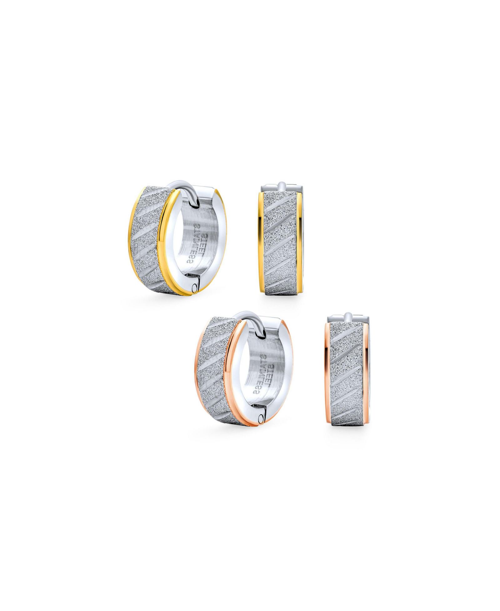 Серьги-кольца Bling Jewelry из нержавеющей стали