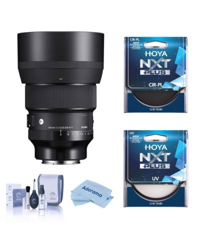 Объектив Sigma 85mm f/1.4 DG DN ART для Sony E, комплект с фильтрами Tiffen 77mm UV и CPL