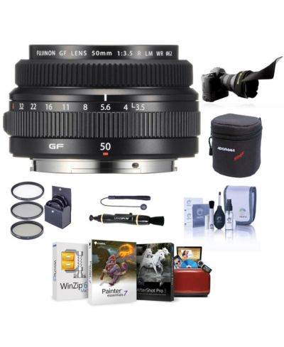 Объектив Fujifilm GF 50mm f/3.5 R LM WR, комплект с фильтром ProOptic 62mm, чехлом для объектива и салфеткой для чистки