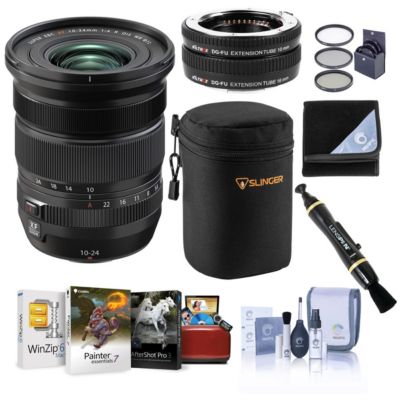 Fujifilm XF10-24mm f/4 R OIS WR Lens, w/Ext Tube, Filter Kit, Mac SW Case