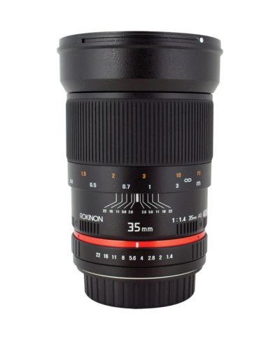 Rokinon 35mm f/1.4 Aspherical Automatic Chip Lens for Nikon F