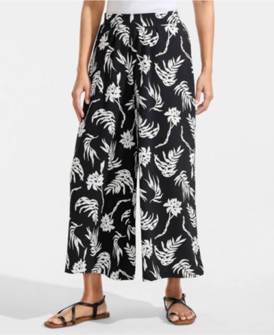 Женские брюки Lands' End Creaseless High Rise Palazzo Crop