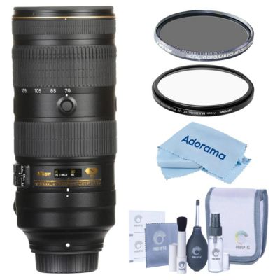 Объектив Nikon 70-200mm f/2.8E FL ED AF-S NIKKOR VR с фильтром Tiffen 77mm Digital HT, UV-фильтром и набором для чистки