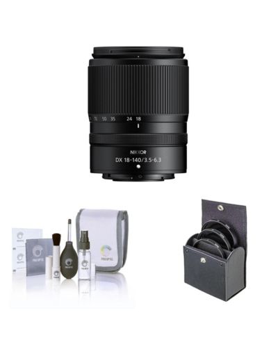 Объектив Nikon NIKKOR Z DX 18-140mm f/3.5-6.3 VR с комплектом фильтров ProOptic 62mm Digital Essentials и чистящим набором