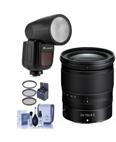 Комплект Nikon NIKKOR Z 24-70mm f/4 S с вспышкой и фильтрами