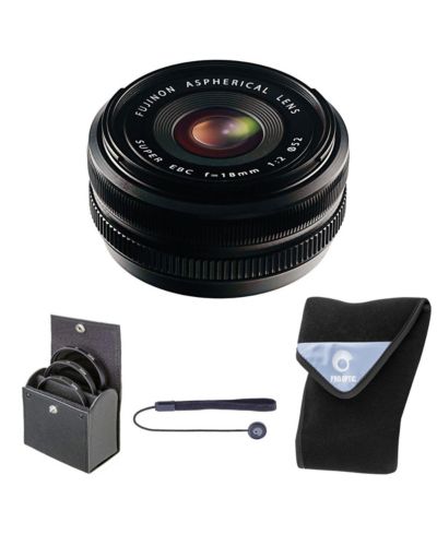Fujifilm XF 18mm f/2.0 Lens, w/52mm Filter Kit  15x15" Lens Wrap