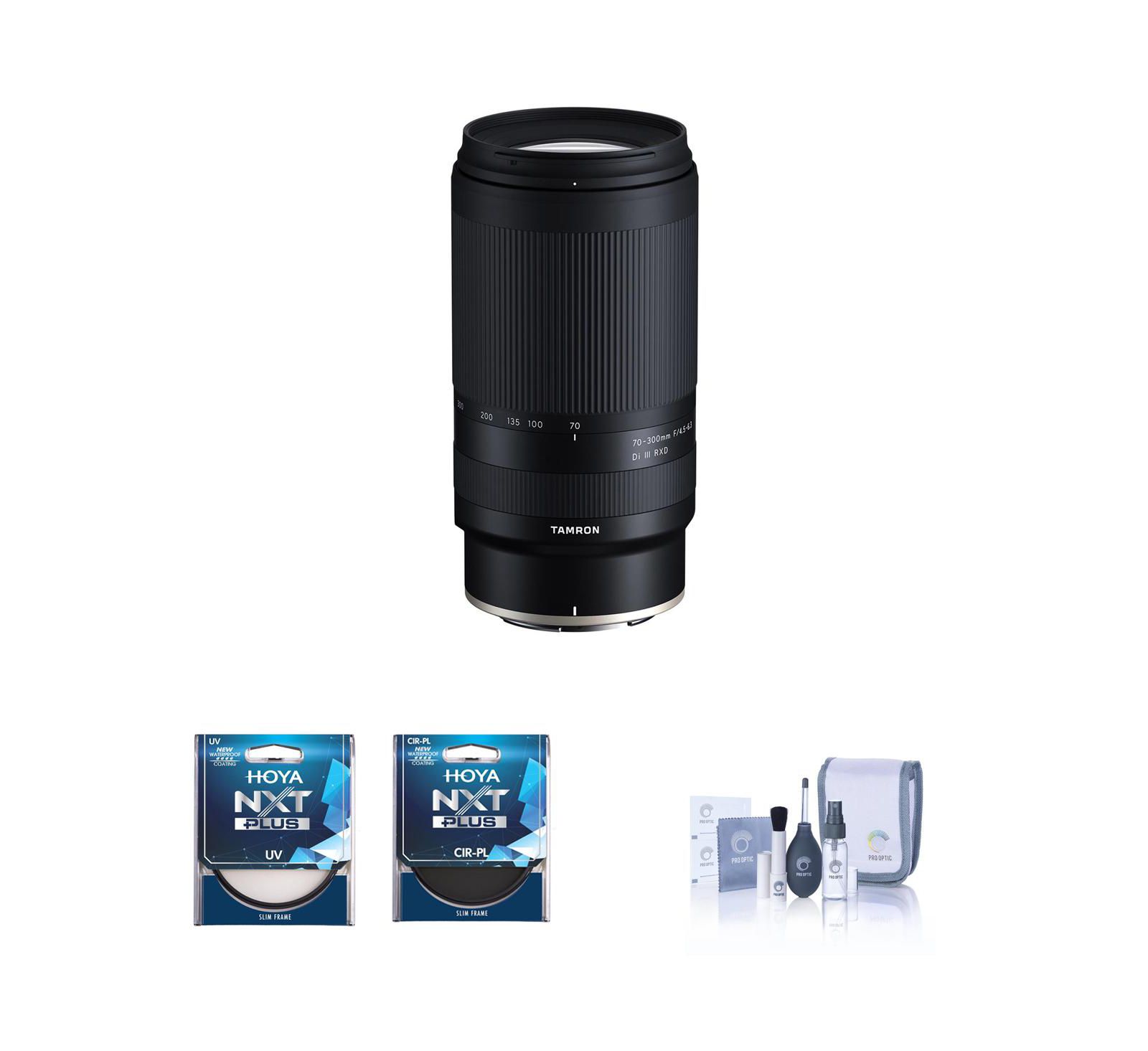 Объектив Tamron 70-300mm f/4.5-6.3 Di III RXD для Nikon Z с фильтрами и набором для чистки
