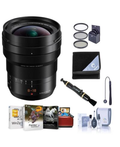 Panasonic LUMIX G Leica DG Vario-Elmarit 8-18mm f/2.8-4 Aspherical Lens для Micro Four Thirds, комплект с фильтрами