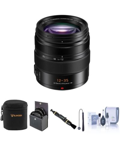 Panasonic LUMIX G X Leica DG Vario-Elmarit 12-35mm f/2.8 Aspherical Lens for Micro Four Thirds Bundle with 58mm Filter Kit, Lens Case, Lens Cleaner