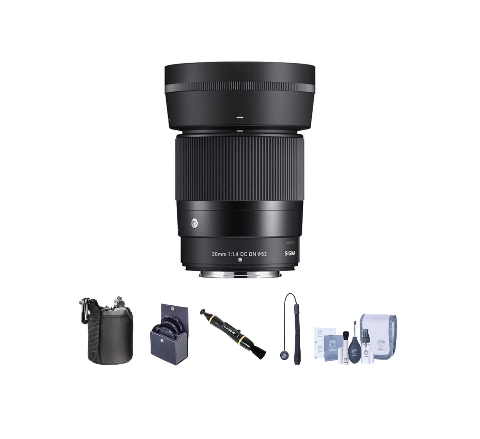 Sigma 30mm f/1.4 Dc Dn Contemporary Dust-and-Splash-Resistant Lens Bundle for Nikon Z