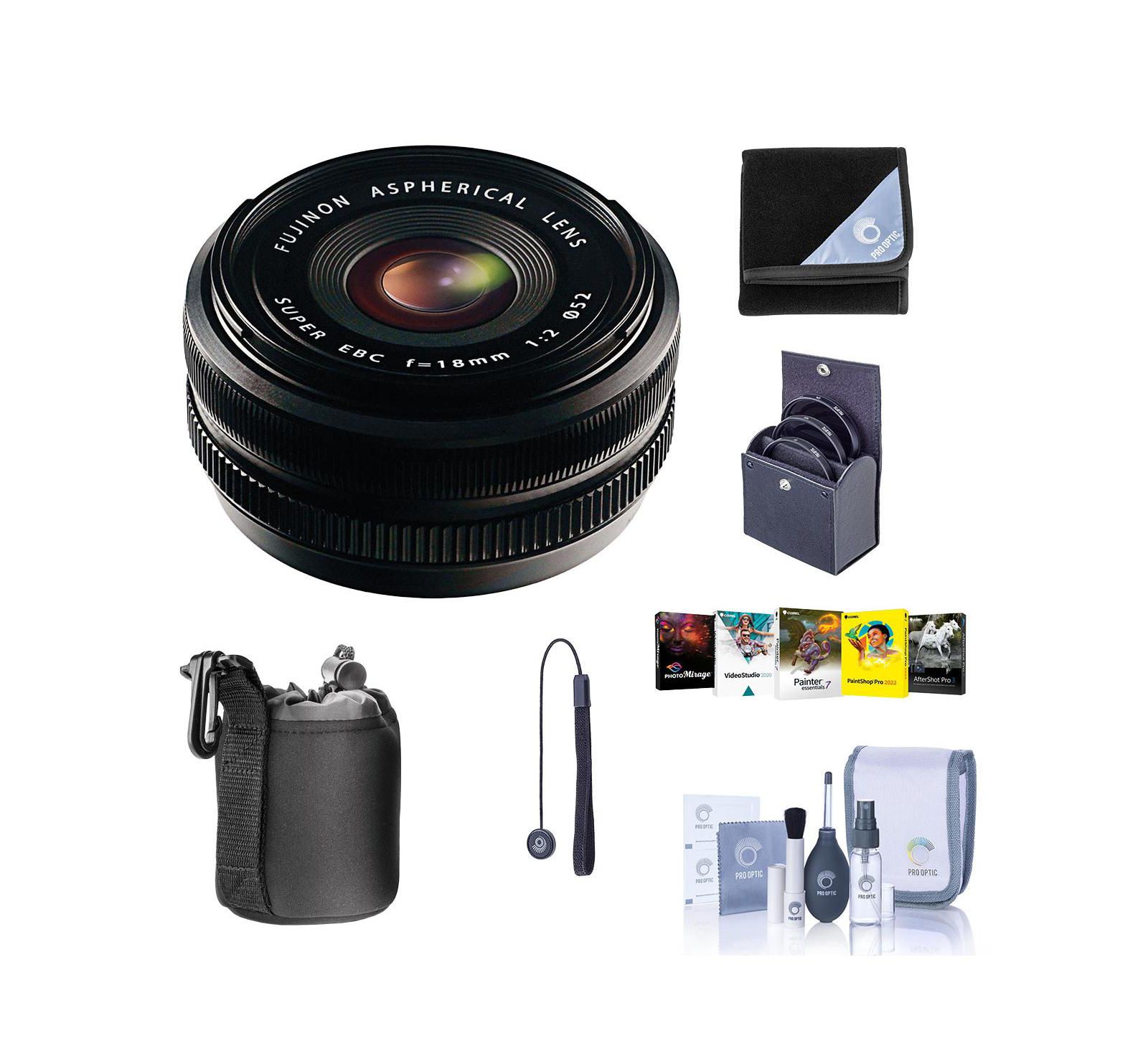 Fujifilm XF 18mm f/2.0 R Wide-Angle Autofocus Lens for Fujifilm X-Series Cameras
