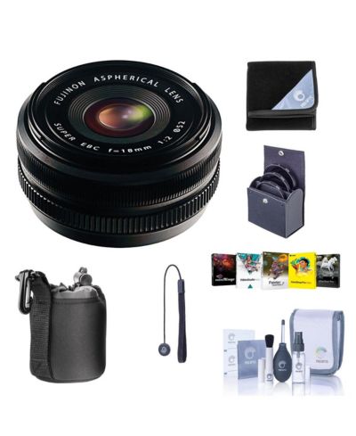 Fujifilm XF 18mm f/2.0 Объектив, комплект с фильтром 52mm, набором для чистки, чехлом и аксессуарами