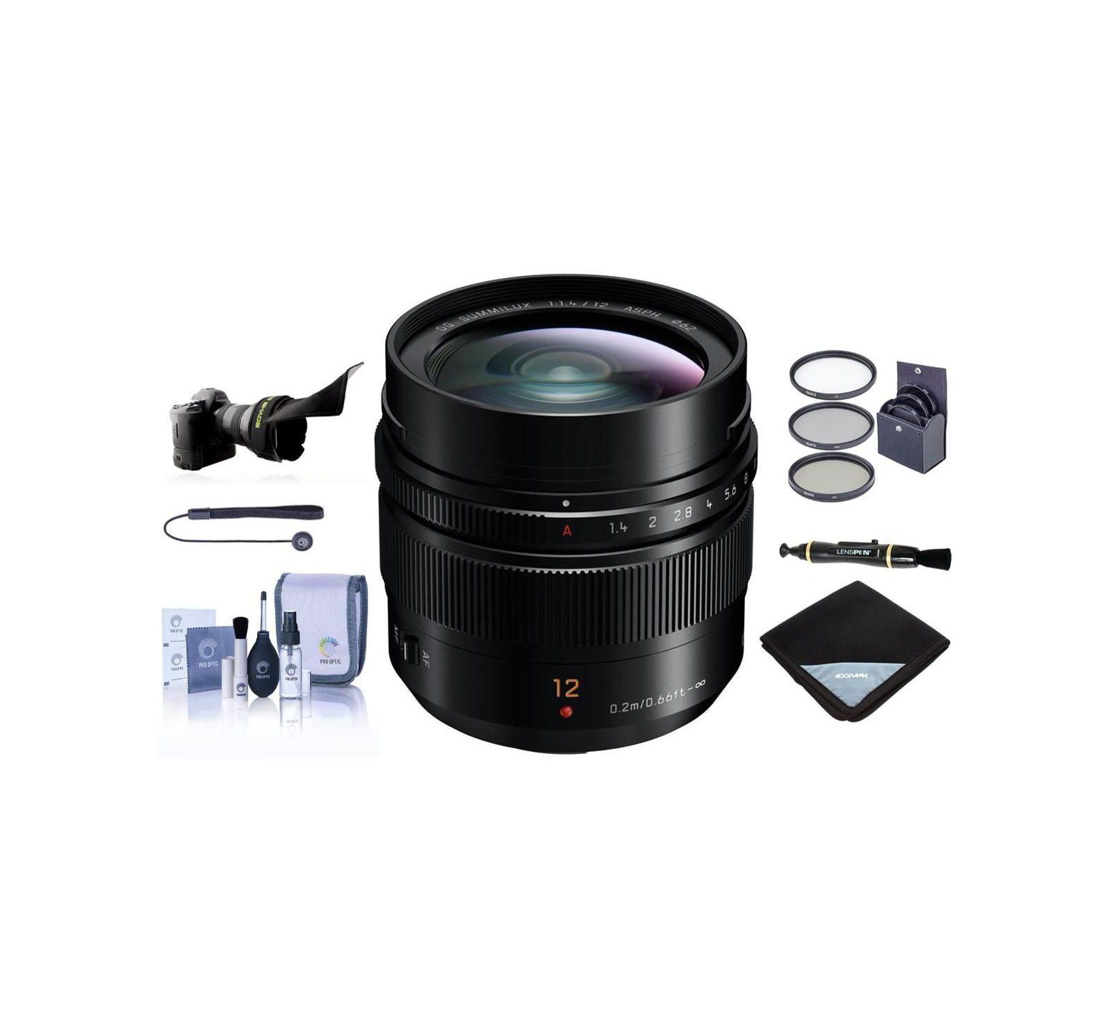 Panasonic Leica DG Summilux 12mm f/1.4 Lens for MFT with Lens Shade
